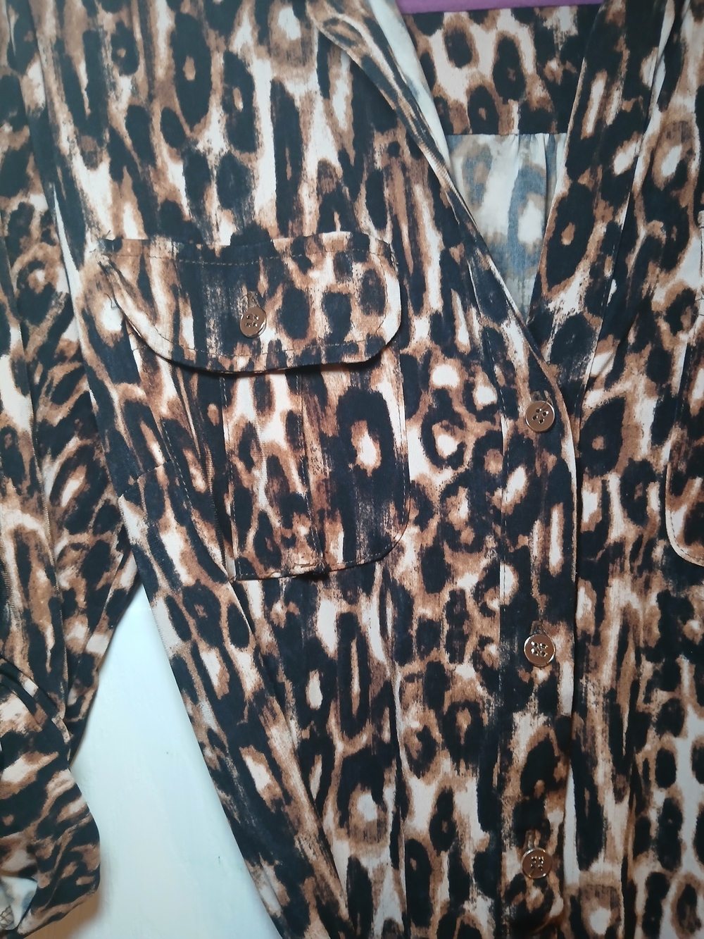 New York & Company Leopard-Print Mini Dress in Brown and Black - Picture 2 of 5